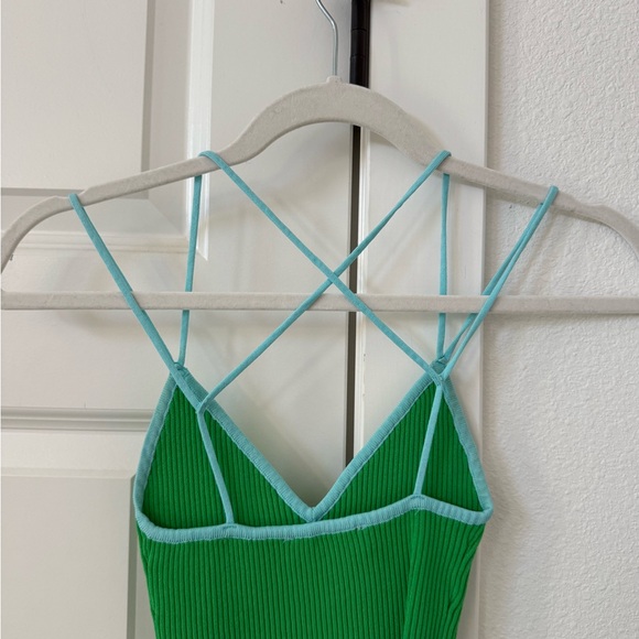 Green/Blue Zara Ribbed Tank - Picture 2 of 3